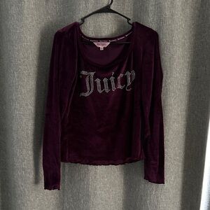 Juicy Couture Deep Purple Velvet Hoodie